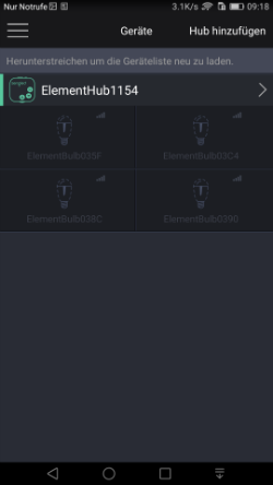 &Ouml;ffne die Ger&auml;teliste.