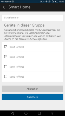 W&auml;hle die relevanten Ger&auml;te aus. 